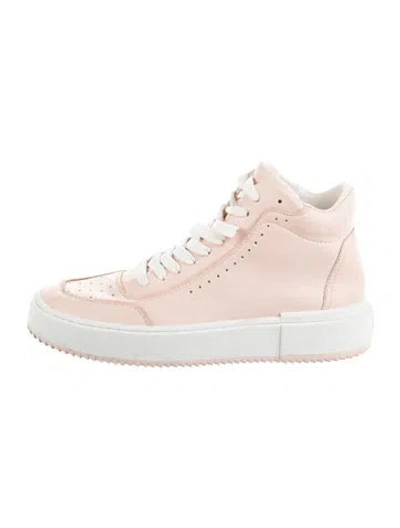 Pre-owned Stuart Weitzman Leather Sneakers In Pink