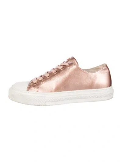Pre-owned Stuart Weitzman Leather Sneakers In Pink