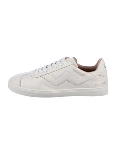 Pre-owned Stuart Weitzman Leather Sneakers In White