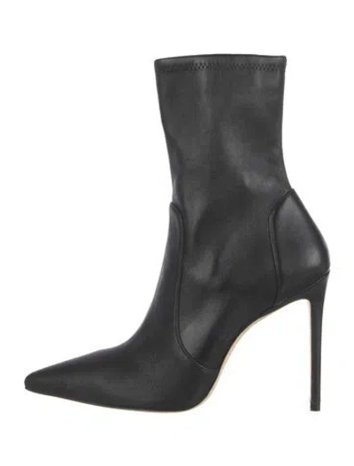 Pre-owned Stuart Weitzman Leather Sock Boots In Black