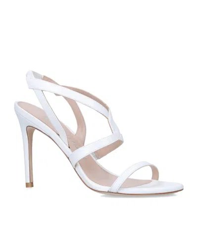 Stuart Weitzman Leather Soiree Sandals 100 In White