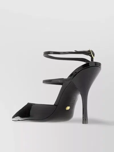 Stuart Weitzman Leather Strappy Slingback Stiletto Pumps In Black