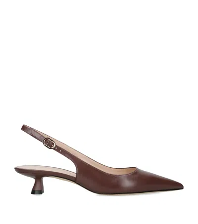 Stuart Weitzman Leather Stuart Sculpt Slingback Pumps 35 In Multi