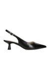 Stuart Weitzman Leather Stuart Sculpt Slingback Pumps 50 In Black
