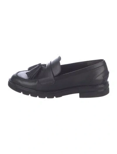 Pre-owned Stuart Weitzman Leather Tassel Accents Loafers In Multi