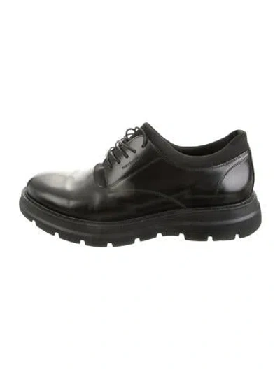 Pre-owned Stuart Weitzman Leather Tassel Accents Oxfords In Black