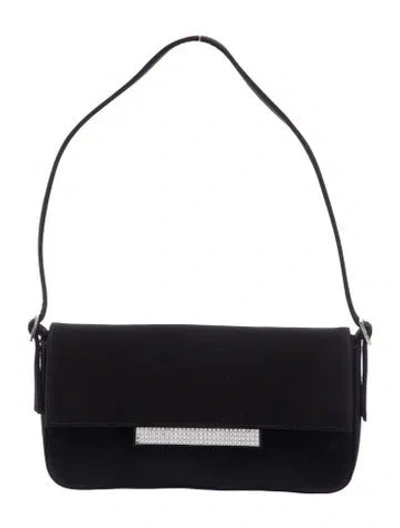 Pre-owned Stuart Weitzman Leather Top Handle Bag In Black