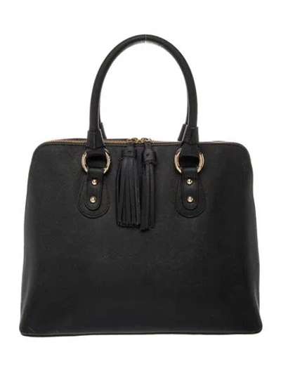 Pre-owned Stuart Weitzman Leather Top Handle Bag In Black