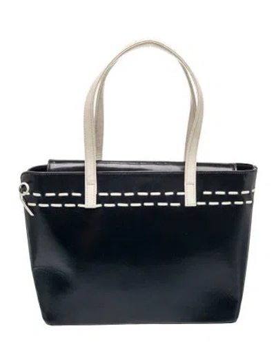 Pre-owned Stuart Weitzman Leather Top Handle Bag In Blue