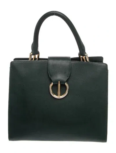 Pre-owned Stuart Weitzman Leather Top Handle Bag In Green