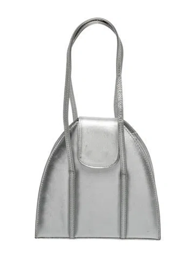 Pre-owned Stuart Weitzman Leather Top Handle Bag In Grey
