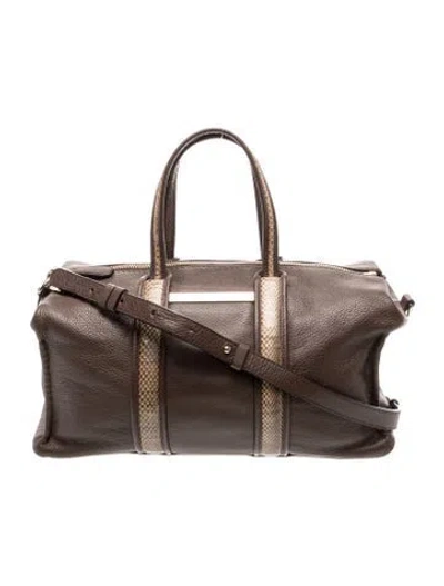 Pre-owned Stuart Weitzman Leather Top Handle Bag Medium In Brown