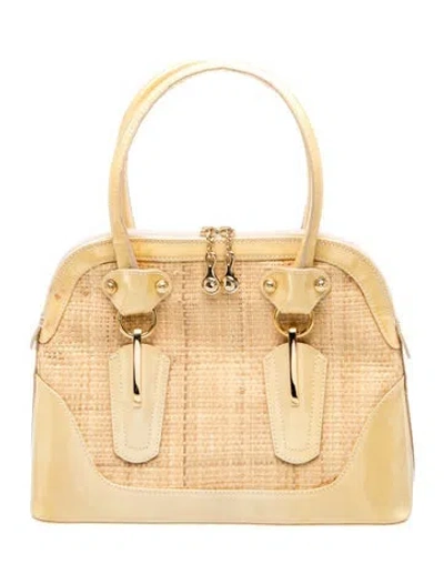 Pre-owned Stuart Weitzman Leather Top Handle Bag In Neutral
