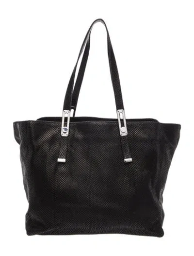 Pre-owned Stuart Weitzman Leather Tote In Black