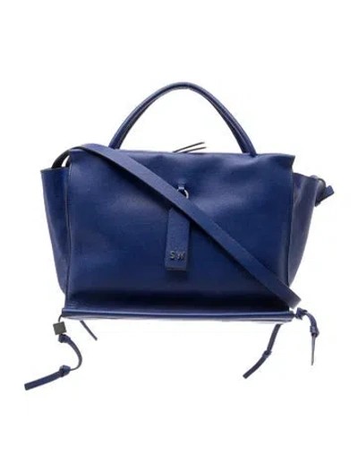 Pre-owned Stuart Weitzman Leather Tote In Blue