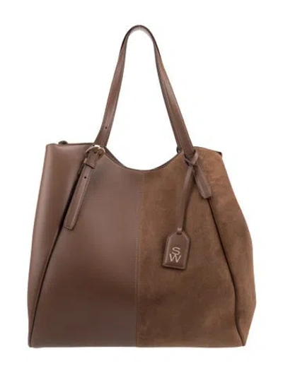 Pre-owned Stuart Weitzman Leather Tote In Brown