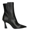Stuart Weitzman 50mm Vinnie Leather Ankle Boots In Black