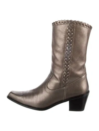 Pre-owned Stuart Weitzman Leather Western Boots