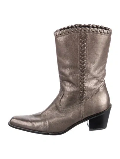 Pre-owned Stuart Weitzman Leather Western Boots