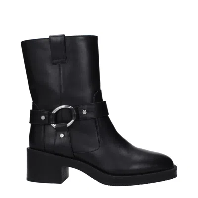 Stuart Weitzman Leather Women's Ankle In Black