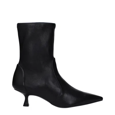 Stuart Weitzman Leather Women's Ankle In Black