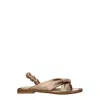 Stuart Weitzman Gold Leather Sandal In Gold