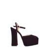 Stuart Weitzman Purple Leather Sandal In Burgundy