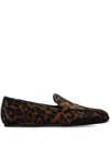 Stuart Weitzman Lee Leopard-print Loafers In Brown