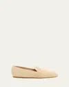 Stuart Weitzman Lee Woven Raffia Slip-on Loafers In Beige