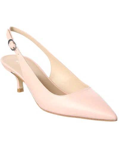 Stuart Weitzman Leigh 50 Suede Slingback Pumps In Orange
