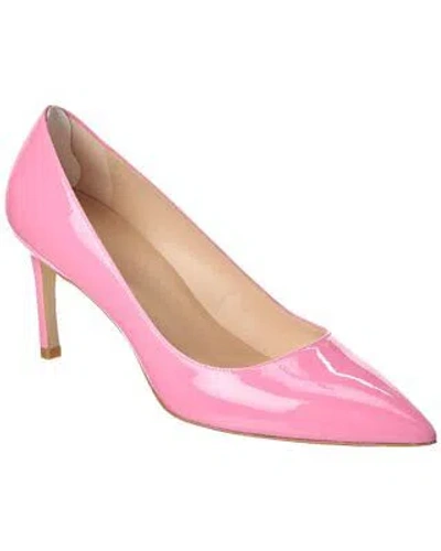 Pre-owned Stuart Weitzman Leigh 75 Patent Pump Women's In Pink