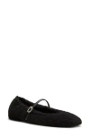 Stuart Weitzman Lennox Shearling Mary Jane Ballerina Flats