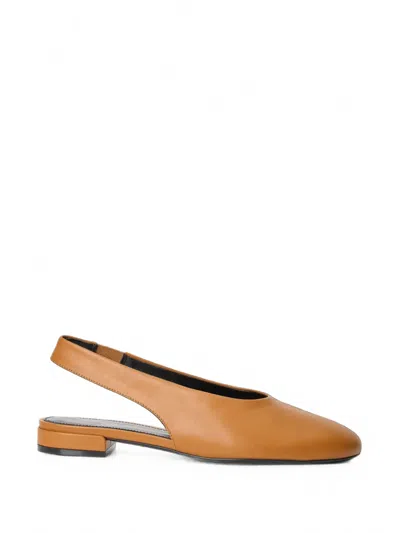 Stuart Weitzman Lenny Slingback Ballet Flats In Brown
