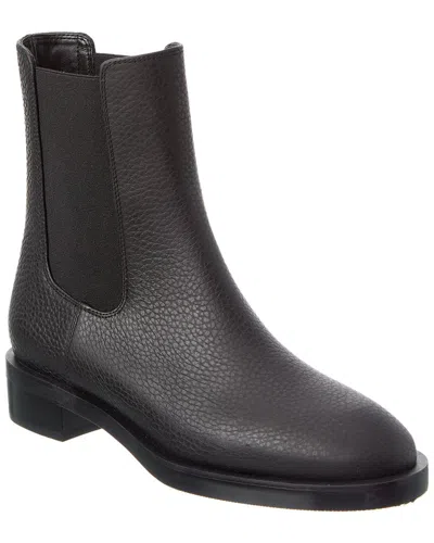 Stuart Weitzman Lenora Leather Chelsea Bootie In Black