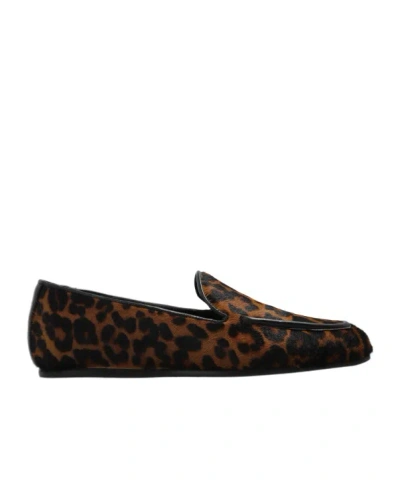 STUART WEITZMAN LEOPARD PRINT LOAFERS