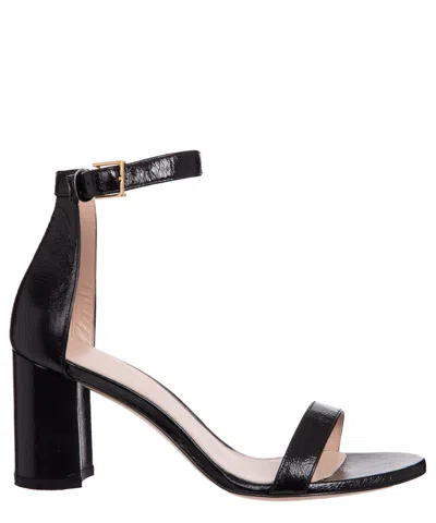Stuart Weitzman Less Nudist Heeled Sandals In Black