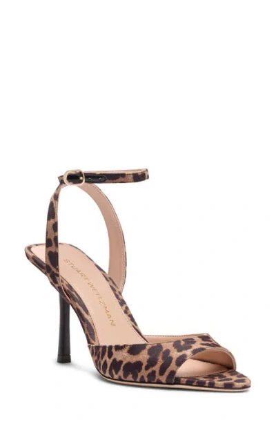 Stuart Weitzman Lexington Ankle Strap Sandal In Animal Print