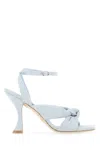 Stuart Weitzman Light Blue Denim Playa Heels In Light Blue