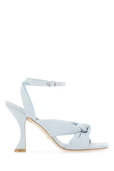 STUART WEITZMAN STUART WEITZMAN LIGHT-BLUE DENIM PLAYA SANDALS