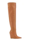 Stuart Weitzman 100 Saloon Wedge Boot In Brown