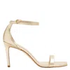 Stuart Weitzman Light Gold Nunakedcurve 85 Sandals