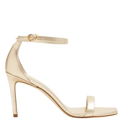 Stuart Weitzman Light Gold Nunakedcurve 85 Sandals