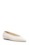 Stuart Weitzman Lina Leather Point-toe Ballerina Flats