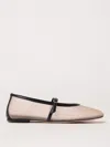 Stuart Weitzman Bareitall Leather-trimmed Mesh Mary Jane Flats