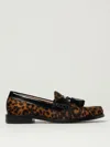 Stuart Weitzman Tassel-embellished Leopard-print Loafers In Brown