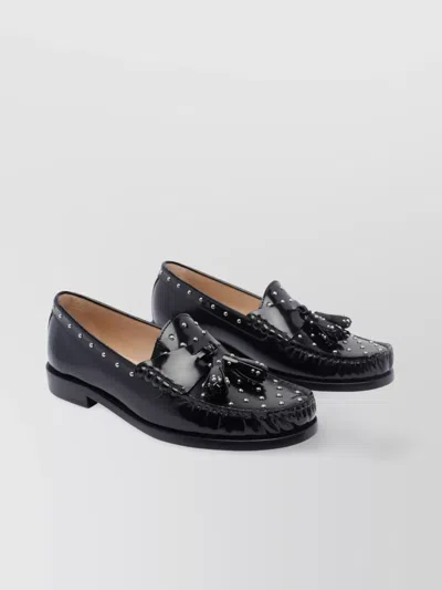Stuart Weitzman Loafers With Studded Detailing And Tassel Embellishment