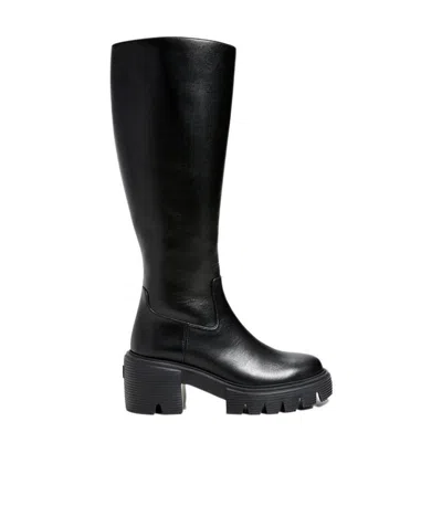 Stuart Weitzman Logo Boots In Black