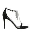 Stuart Weitzman Logo High-heeled Sandals In Black
