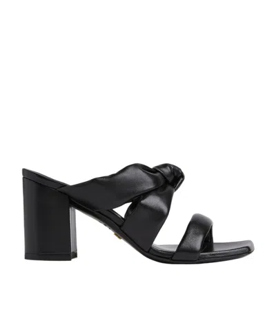 Stuart Weitzman Logo High-heeled Sandals In Black