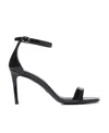 Stuart Weitzman One-word Buckle High-heeled Sandals In Black